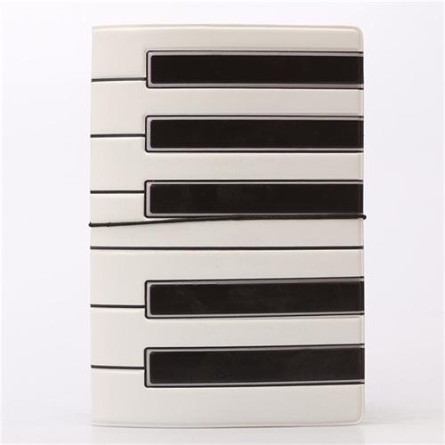 14*10cm Men And Women Piano Keys Case Passport Cover Men 3D Synthetic Leather Travel Passport Holder: Default Title