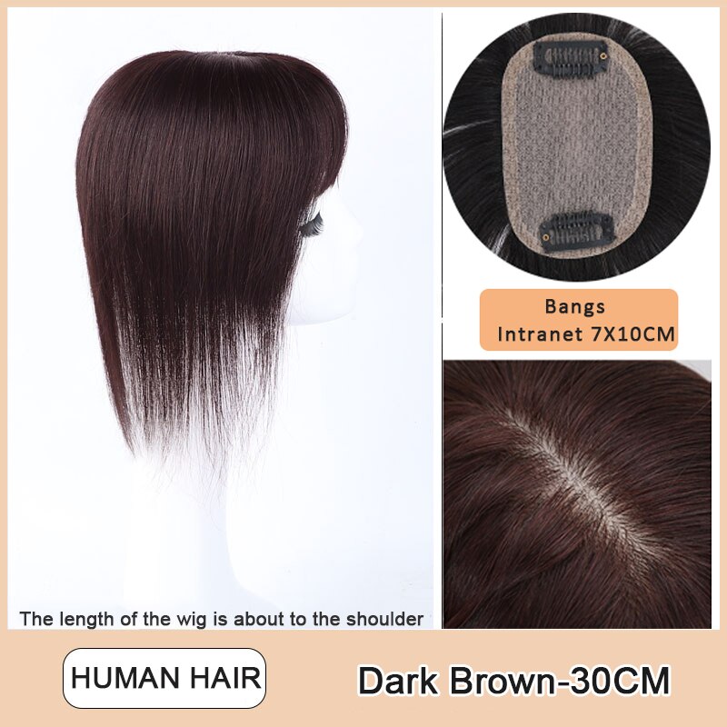 3D Long Bangs Clip In on Front Hair Bang Side Fringe Hair Extension Synthetic Bangs Hair Women Bangs Synthetic Hair Pieces