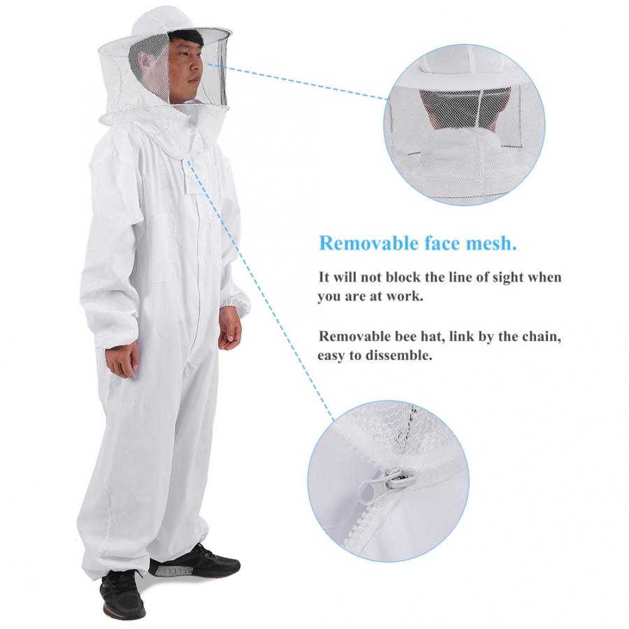 Beekeeping Protective Clothing Equipment Bee Keeping Full Body Beekeeper Suit Hat Beekeepers Tools