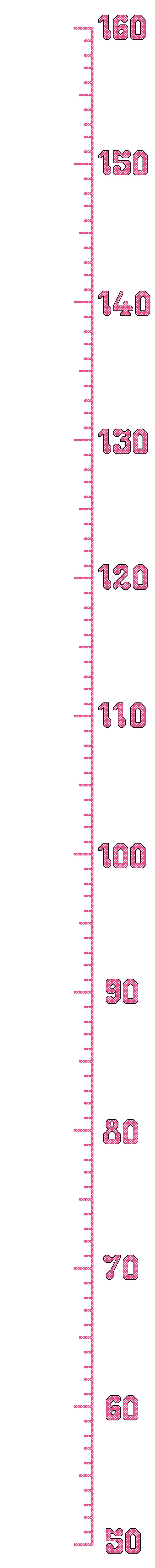 SG008 Height Chart Table With Length Scale Baby Counted Cross Stitch Kit Cross-stitching Package Cross Stich to Your Baby