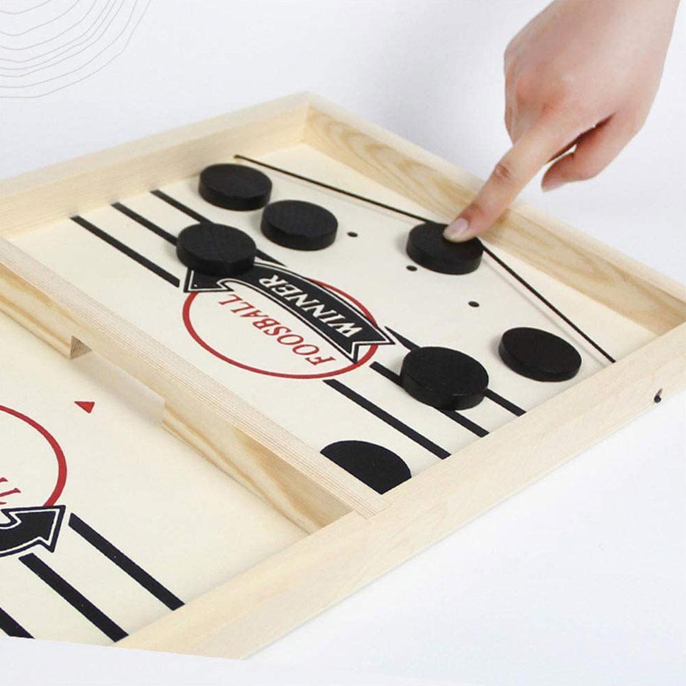 Desktop Play Chess Parent-child Interactive Chess Table Hockey Toys Foosball Game Fast Puck Sling Board Game For Children R6S8