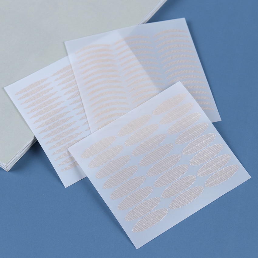 480Pcs/10 Vellen Grote Ogen Make Up Ooglid Sticker Gaas Mesh Kant Zelfklevende Ooglid Tape Stickers Make onzichtbare Hulpmiddel