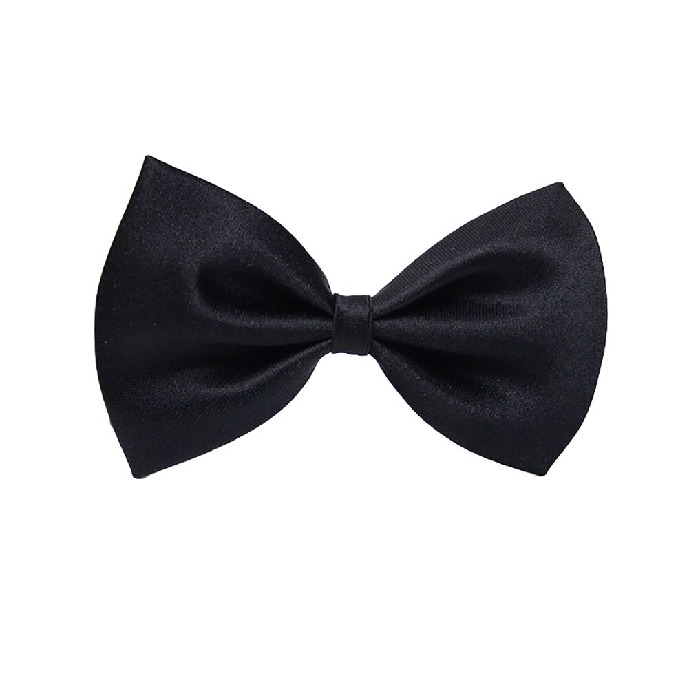 Ensfarvet baby kids slips justerbar slips bowtie fest fotografering rekvisitter jakkesæt slips til baby dreng pige: Sort