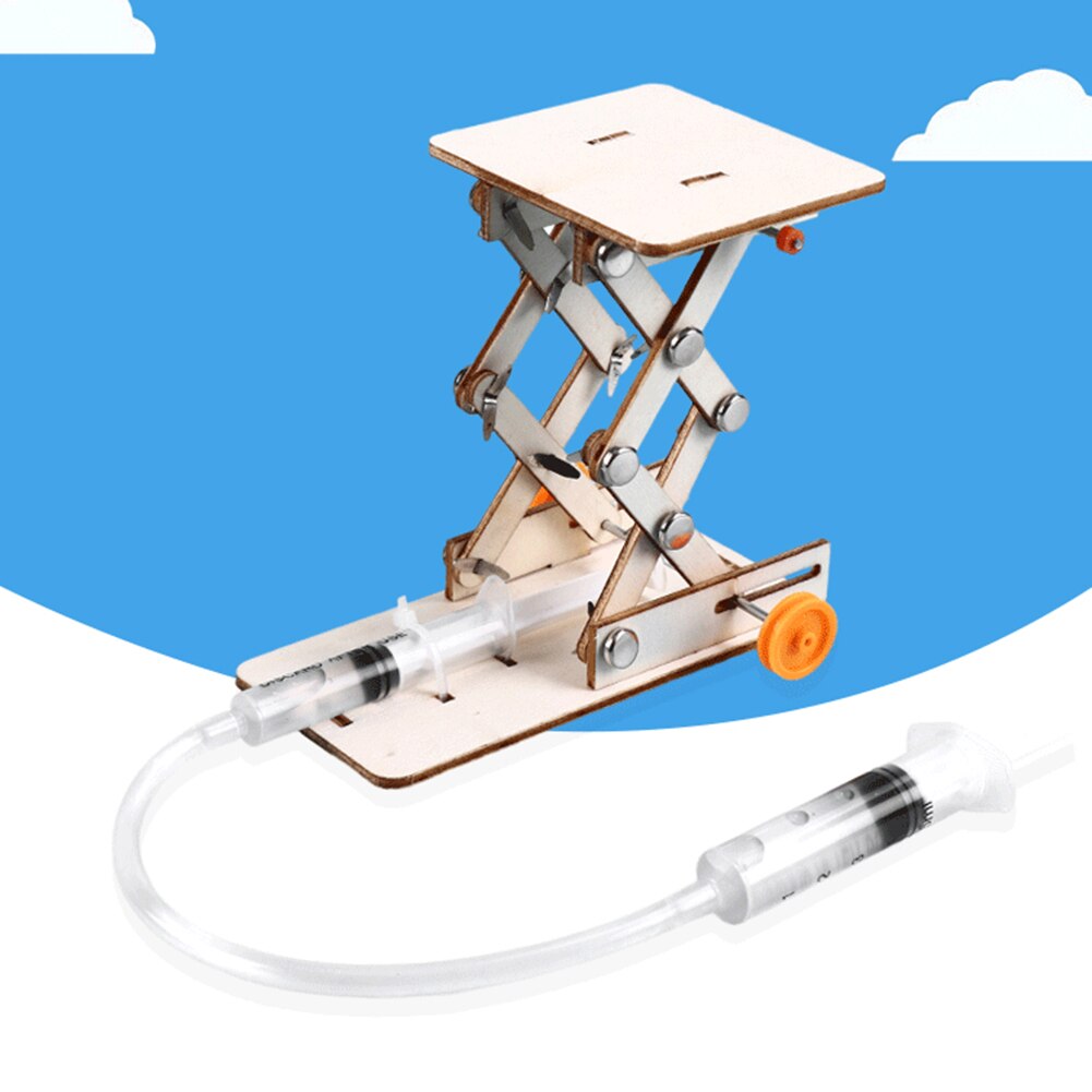 Barn gör det själv hydrauliskt lyftbord modell vetenskapligt experiment kit pedagogisk leksak lämplig för att träna #39 övningsförmåga