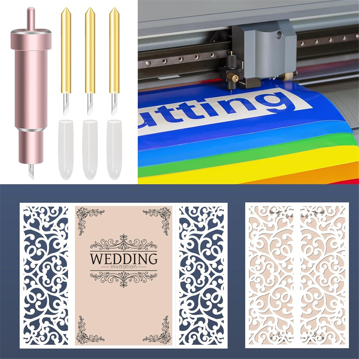 11 Stuks Premium Fijn Puntblad Met Behuizing, Voor Cricut Maker, Maker 3 Met Behuizing Voor Het Snijden Van Film, Vinyl, Sticker