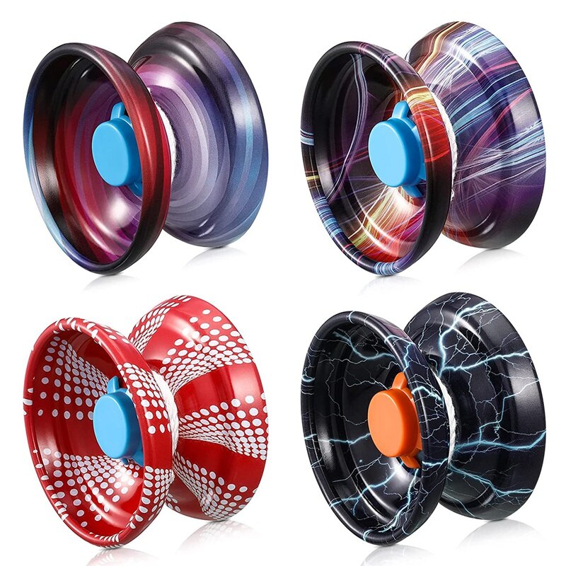 5Pcs Alloy Responsive Yoyo Balls Colorful Responsive Ball Metal Beginner String Trick Ball for Beginners, Adults Players