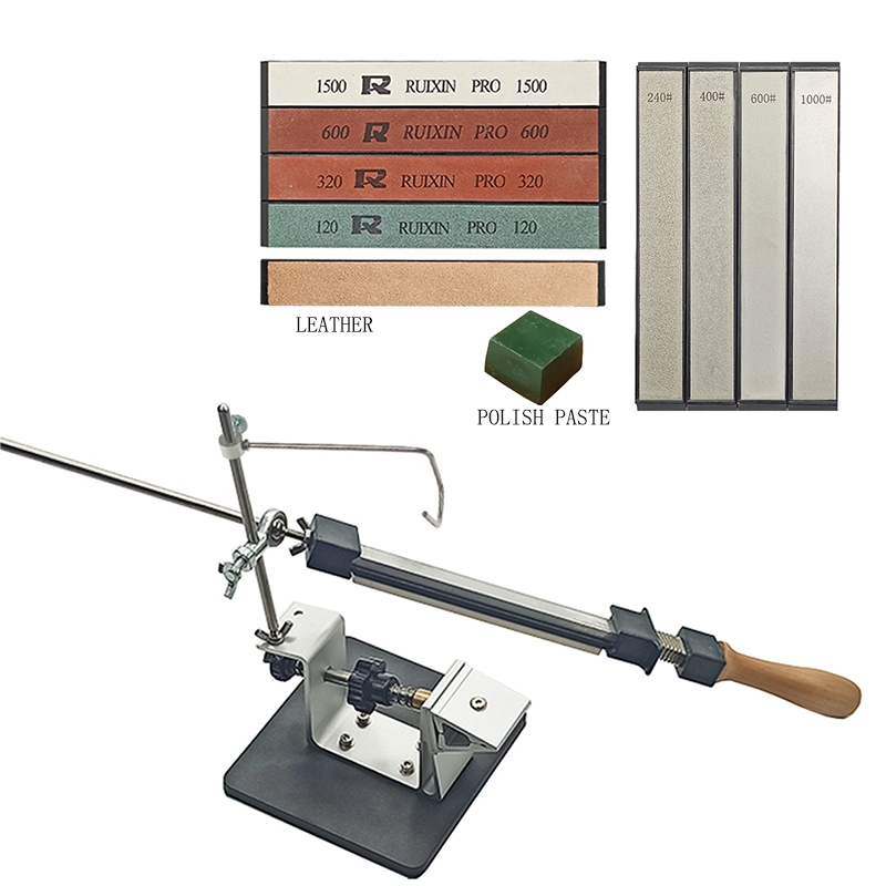 Festen Winkel Spitzer Professionelle Schärfen Stein Küche Schärfen System Winkel Honen Diamant Schleifer 120-10000 # Schleifstein: 4yuan 4jin Pi gao