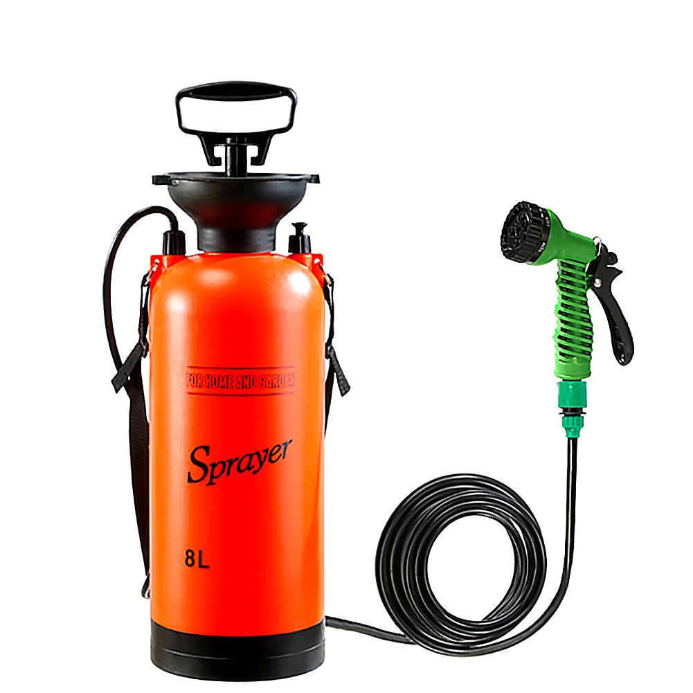 Portable Outdoor Camping Shower Multi-Function Bath Sprayer Watering Flowers Car Washing Small Sprayer For Travel: Green