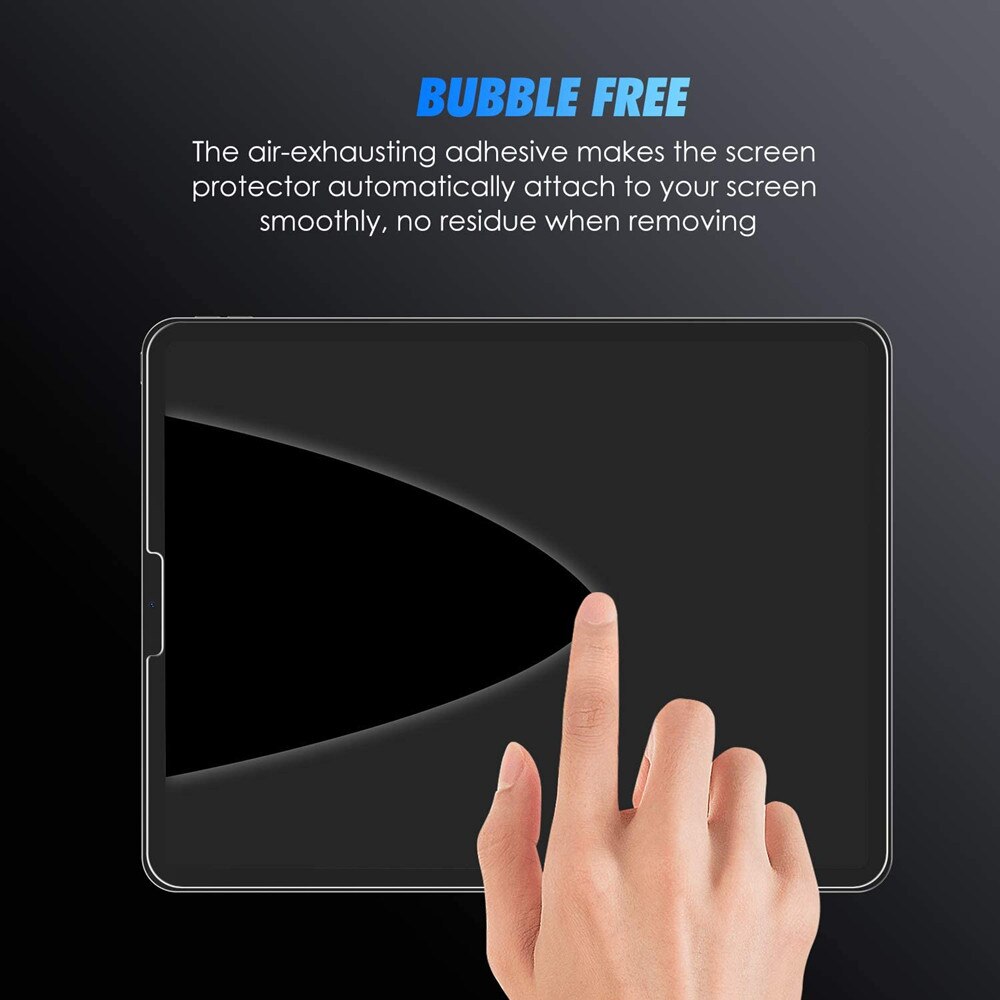 Paquete de 2 películas de vidrio templado para iPad Air 1, 2, , , 9,7 Pro, 11, 10,5, 10,2, , mini 1, 2, 3, 4, 5, Protector de pantalla antihuellas
