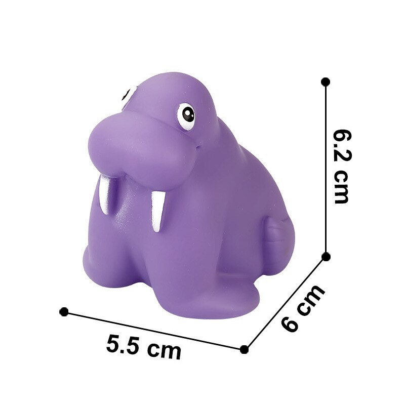 Pegamento suave de dibujos animados para niños, juguetes de baño para niños, Animal marino, Spray de agua, pegamento de azúcar, juguetes de baño para bebés