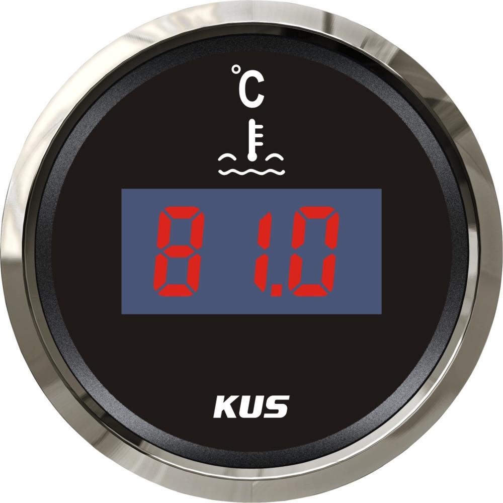 Jauge de température d'eau pour bateau | Jauge de température d'eau 25-120 Celsius avec rétro-éclairage du moteur jauge de température d'eau 9 ~ 32VDC,: BS