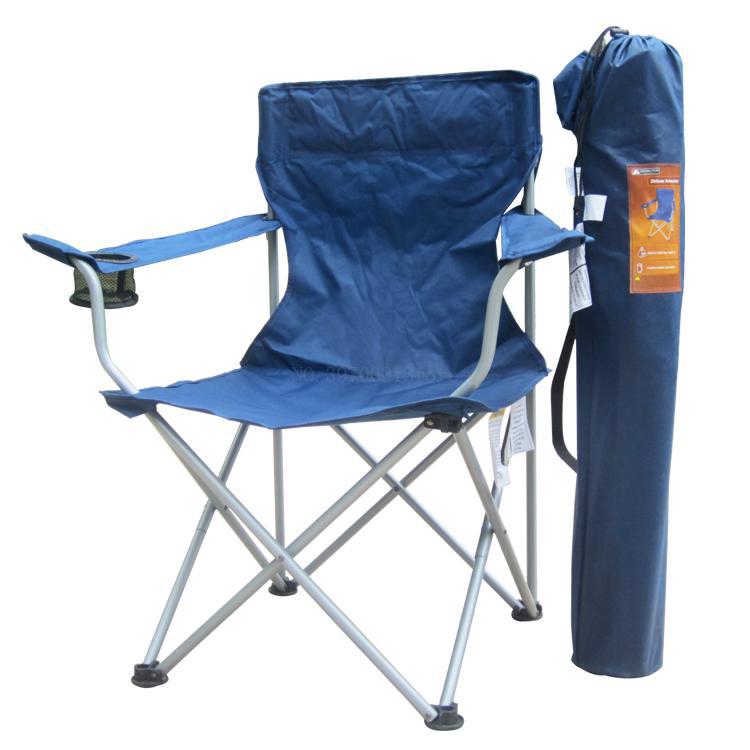 Udendørs klapstol stål chaise oxford fiber lænestol med kopholder bærbar og kraftig til fiskeri camping hicking: 4