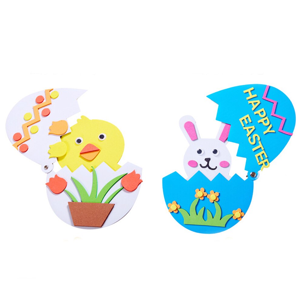 4PCS Easter DIY Material Kit Educational Easter Egg Making Material Out of Shell Easter Egg Material for Girl