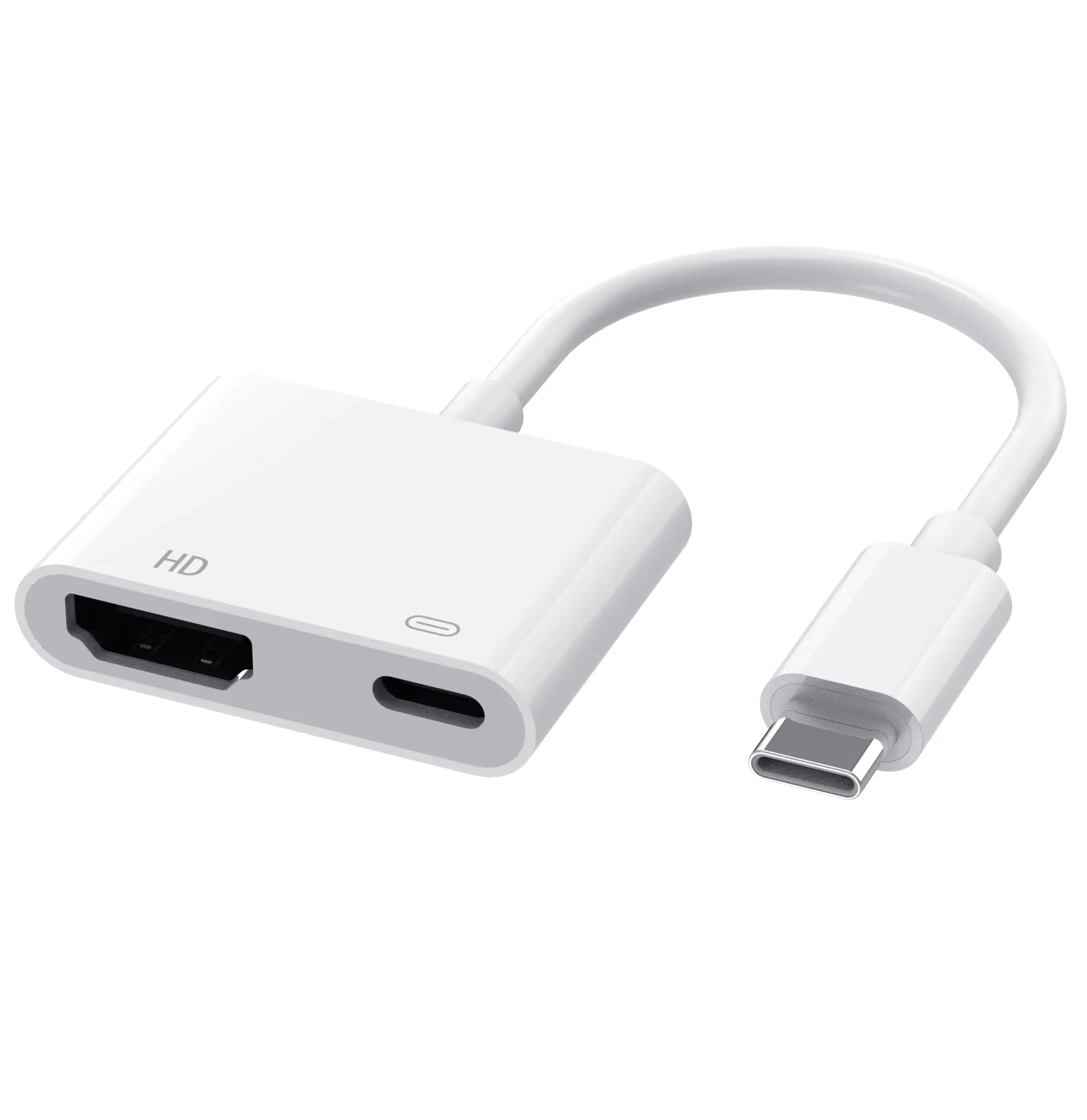 Usb-c til hdmi-adapter for iphone 15/16 to hdtv type c digital av hdmi-adapter med 100w hurtiglading 4k @ 60hz hdmi-konverter