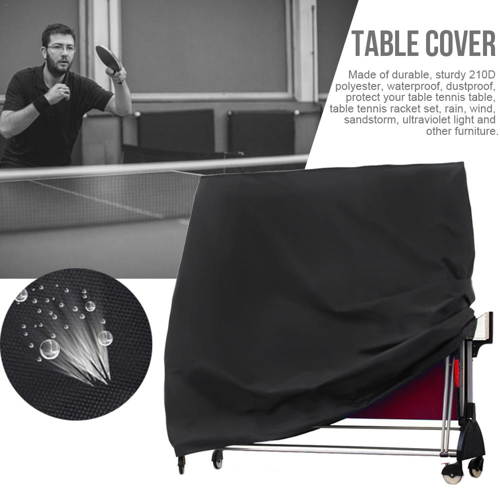 Cubierta de almacenamiento para mesa de Ping Pong, cubierta para tenis de mesa, protección para interiores y exteriores con 8 ojales y cordón, tela Oxford 210T