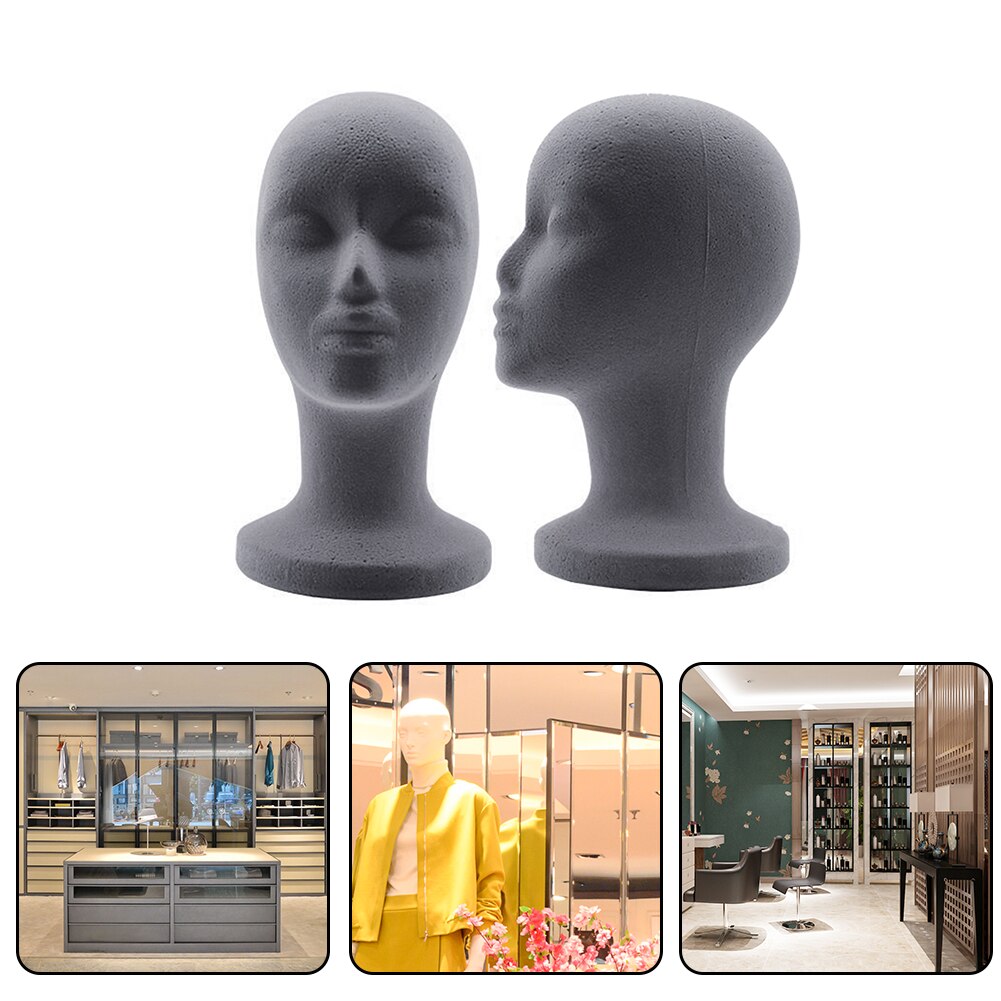 Fashionable Female Foam Head Model Headwear Display Mount Styling Salon Mannequin Cloakroom Optical Shop Mannequin Head