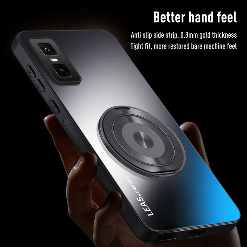 Para Infinix GT 30 Pro 5G Funda de lujo mate 360 ° Funda trasera con soporte para Infinix GT30 Pro, Funda magnética a prueba de golpes