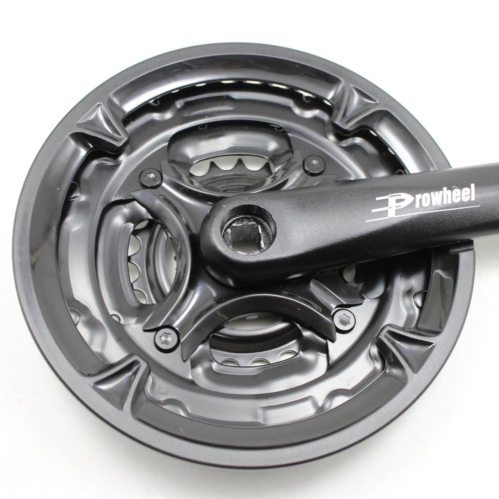 PROWHEEL 7/8/9 Speed MTB Bike Crank Set 24/34/42T 170mm Hollow Tooth Plate Bike Crank Set MTB Bicycle Crankset Sprocket