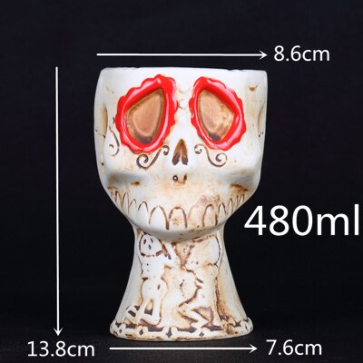 480ml hawaii tiki krus cocktail kopp øl drikke krus vin krus keramiske tiki krus: misligholde tittel