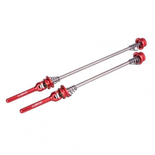 Smooth Bike Hub Axle Skewer Titanium Alloy Quick Release Skewer Durable Universal Cycling Wheel Skewer Parts: Red 130mm