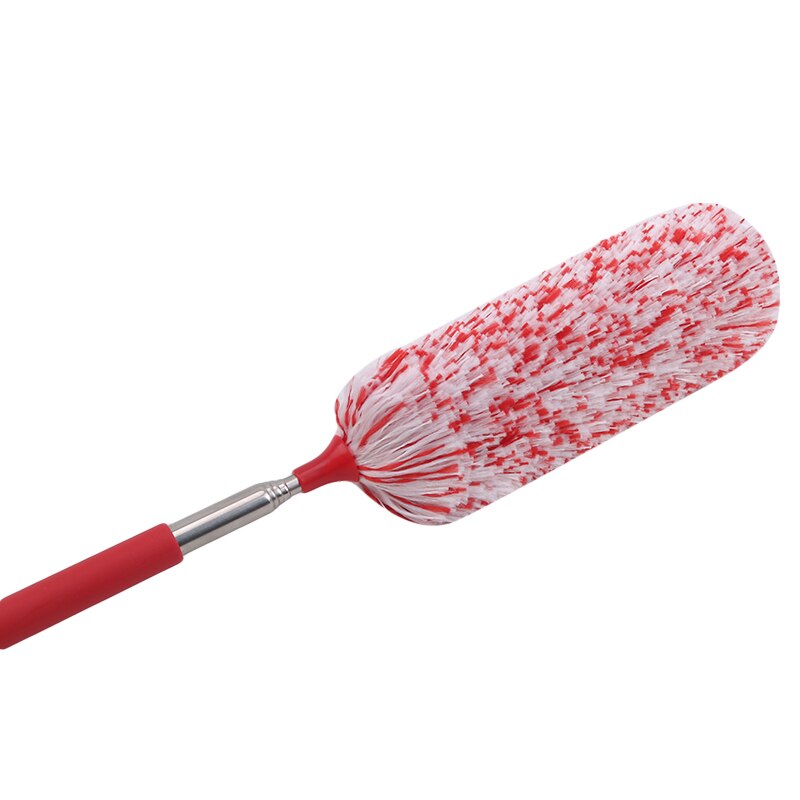Telescopic Microfibre Duster Extendable Cleaning Home Car Cleaner Dust Handle Dust Mites Portable Dusting Brush: red