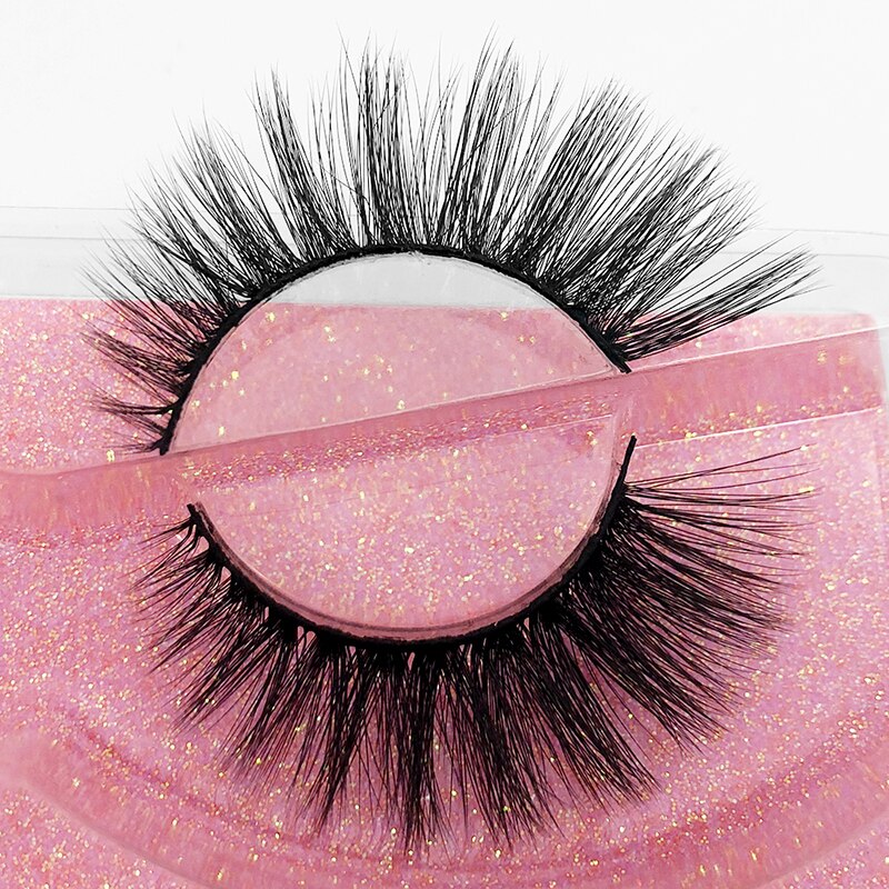 10 bulk fluffiga lösögonfransar 3d minkfransar återanvändbara handgjorda naturliga ögonfransar faux cilios: A15