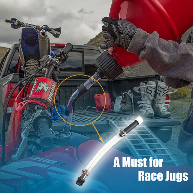 Racing Jug Hose And Cap Kit | 14 Inch Flexible Filler Hose | 5 Gallon Gas Can Replacement Lid | Heavy Duty PVC | Leakproof Seal | Universal Fit For VP, LC2 - View #10