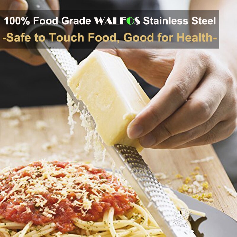 Walfos Multifunction Stainless Steel Lemon Zester Fruit Peeler Cheese Zester Microplane Grater Fruit Vegetable
