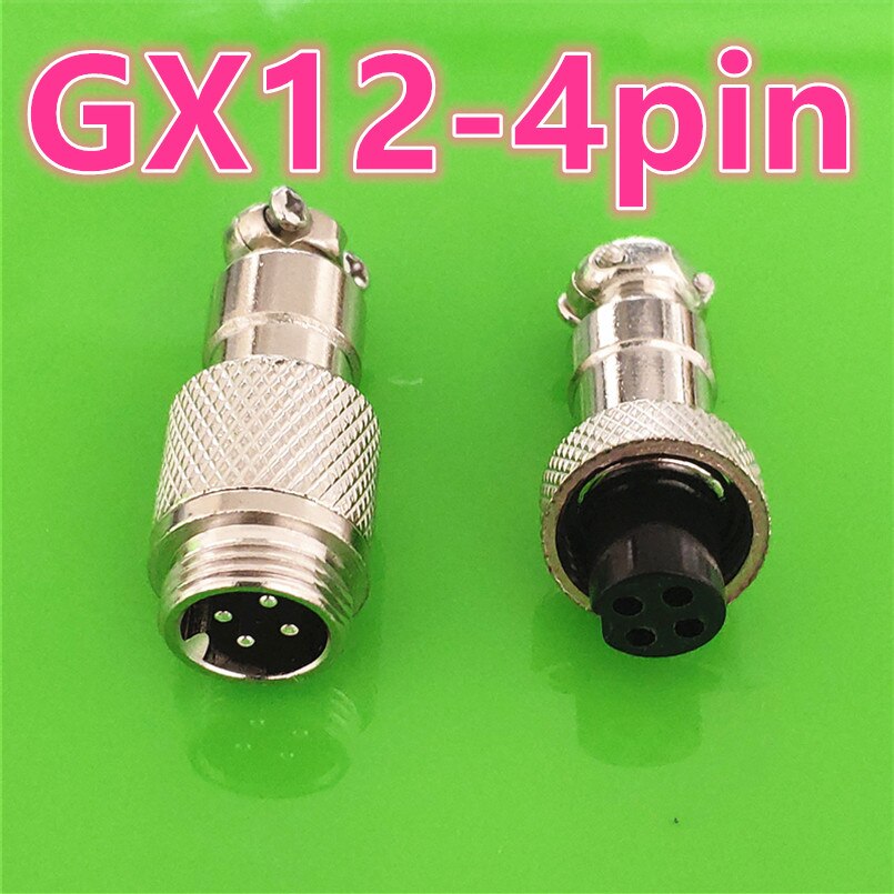1 sett  gx12 butting dokking hann og hunn 12mm sirkulære flyuttak plugger 2/3/4/5/6/7 pinner ledning panel kontakter: Gx12 4 pin