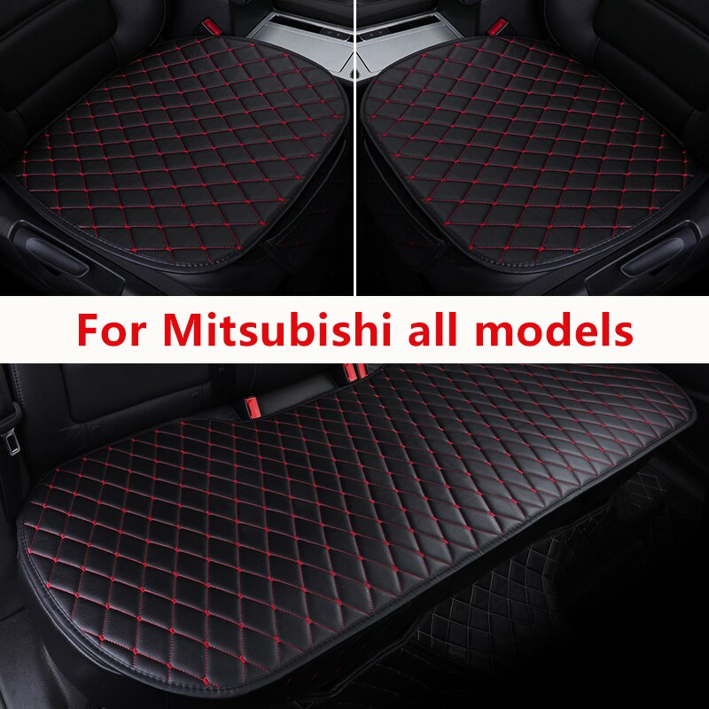 Fundas universales de cuero PU para asiento de coche, para Mitsubishi lancer Outlander Sport EVO X ix WRC Mirage L200 TRITON Pajero Montero