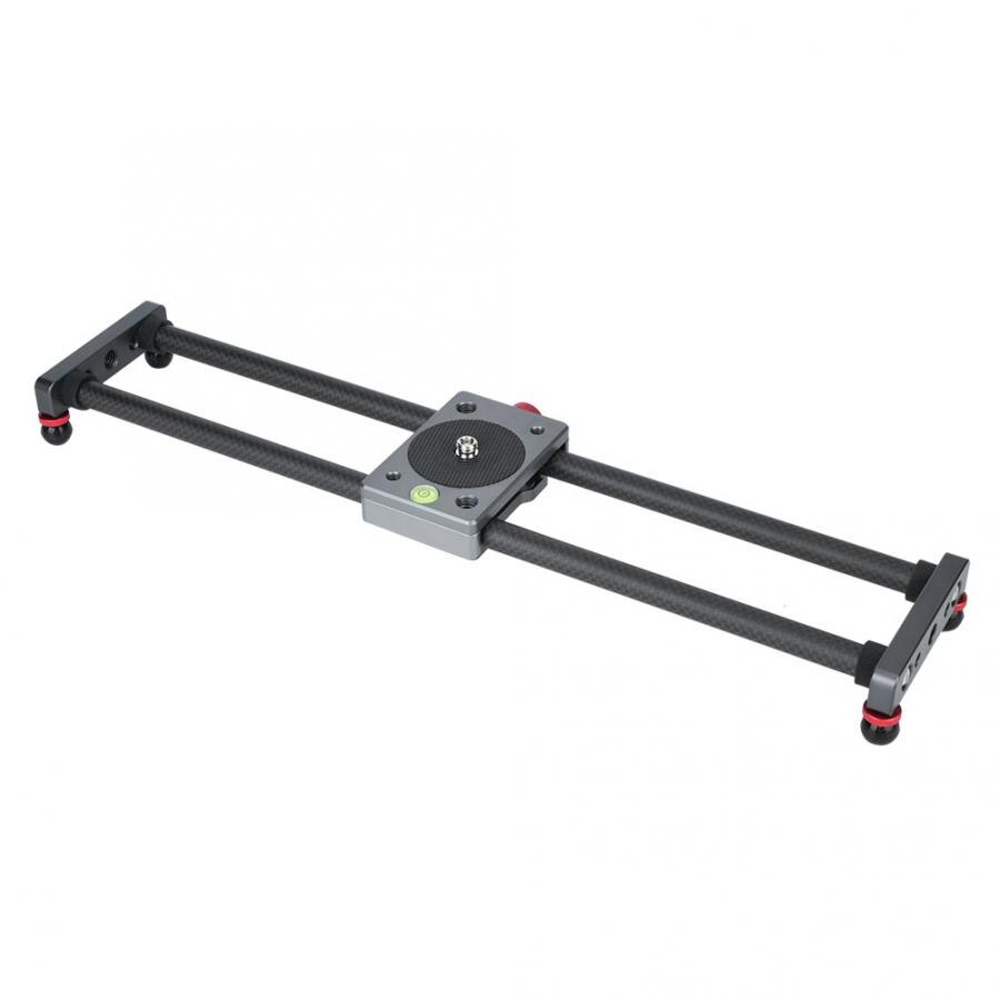 40cm Carbon Fiber Lightweight Photography Track Slider Rail with 1/4in 3/8in Screw Hole Air Level for Mirroless Camera