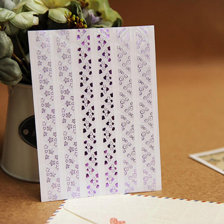 Pegatinas brillantes de PVC para esquinas de fotos, álbumes de burbujas con corazón de estrellas, marco de protección para esquinas, decoración, 10 hojas/780 Uds.: Purple