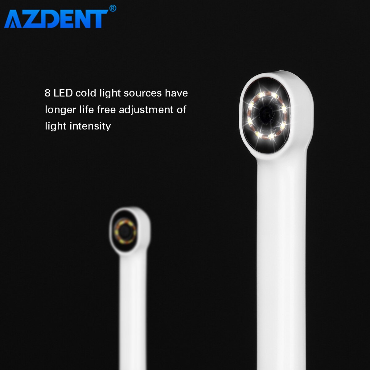 Telecamera intraorale USB dentale endoscopio orale Video in tempo reale 8 sorgenti luminose a LED 3 velocità per Computer e Android