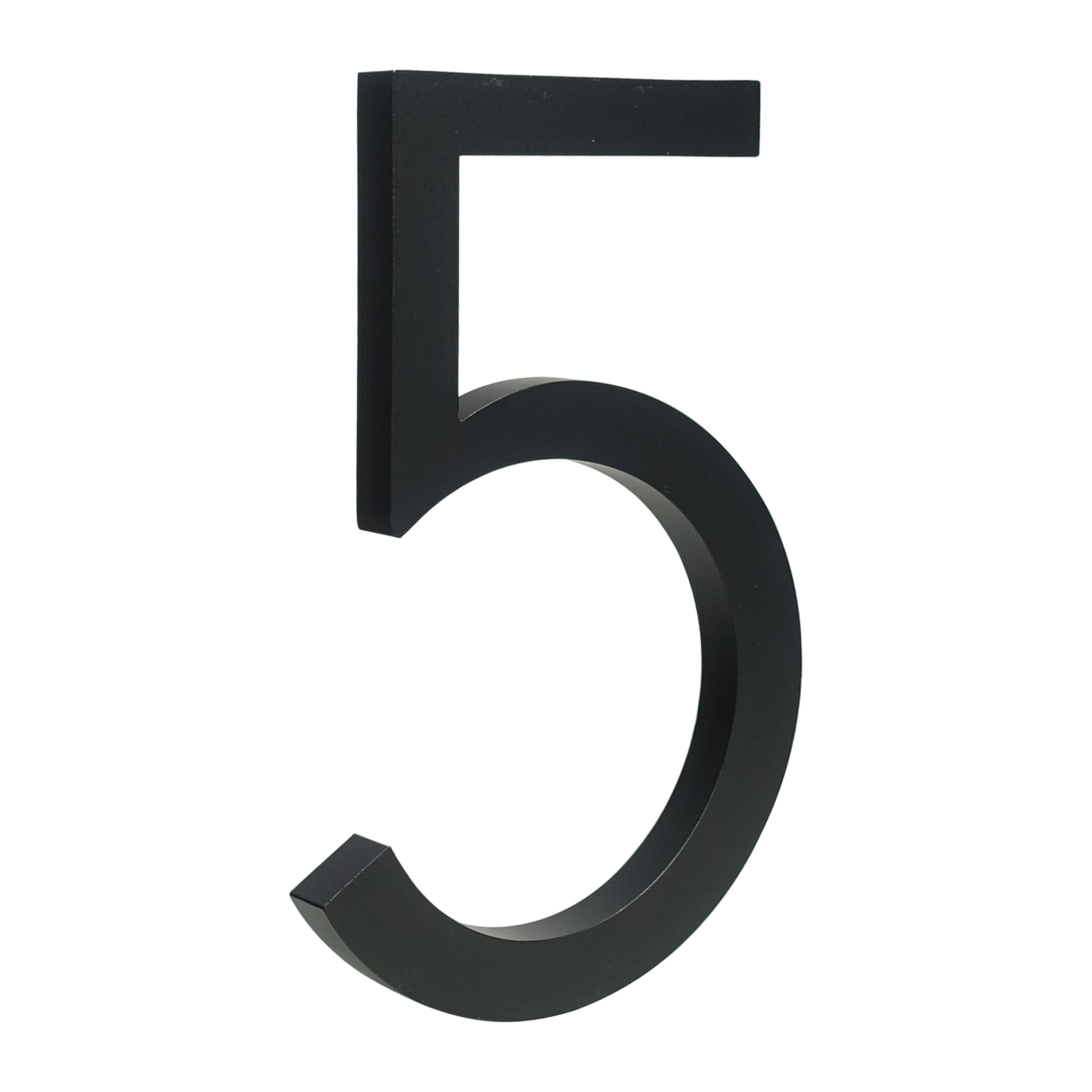 15 cm Big Black House Number Floating Sign Modern Door Numbers Building Signage Outdoor Huisnummer Numeros Casa Address BO: 10cm / 5