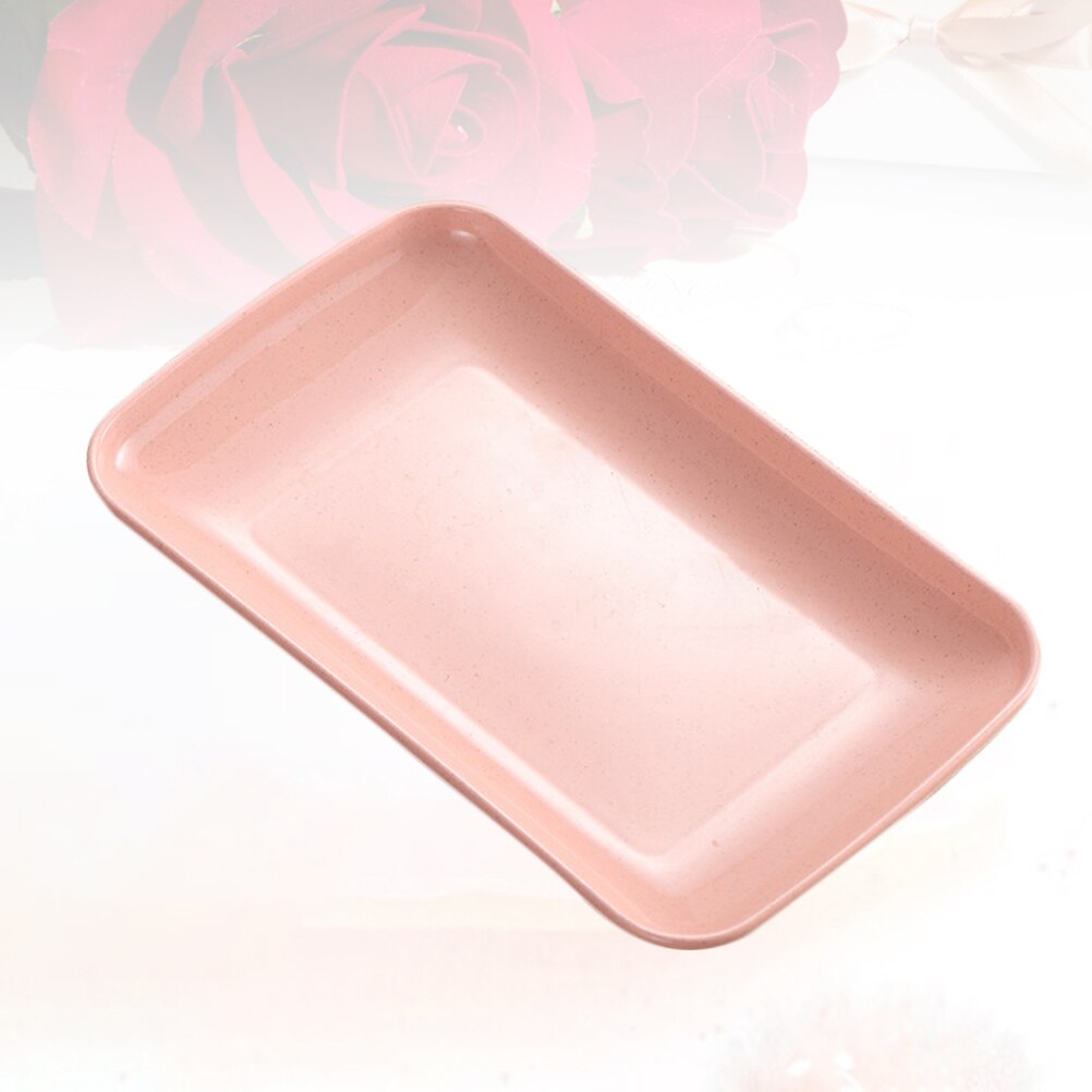 4pcs Dinner Plate Food Grade Lightweight Eco-friendly Dinner Dish for Home Hotel Restaurant