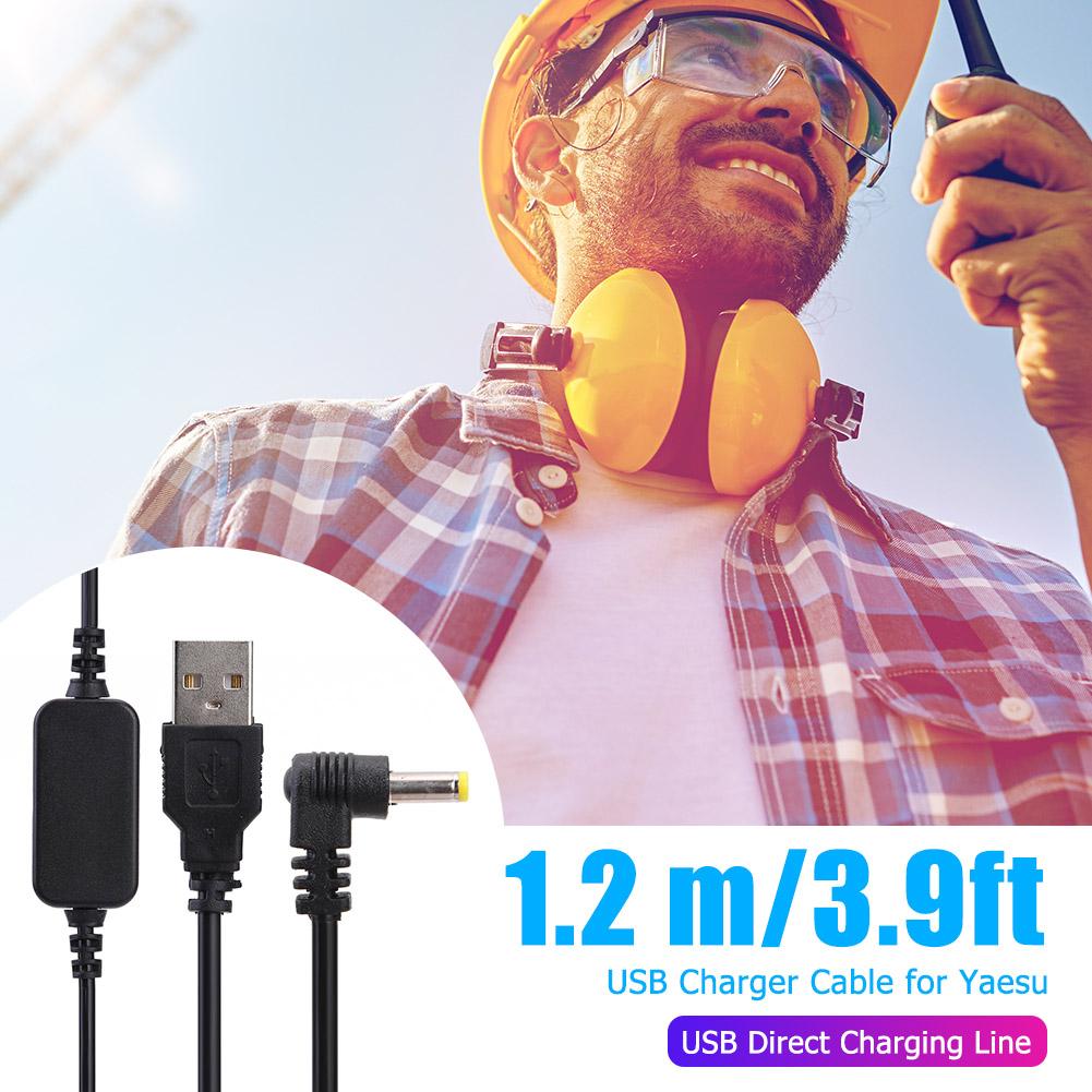 Cable de carga USB Cable de cargador de Cable de extensión para Yaesu VX-6R VX7R FT60R VX177 VX-710 HX-470 HX-471 VXA150 VXA-300 Radio
