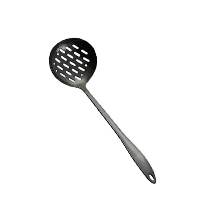 1pc Black Cooking Utensils Cooking Spoon Shovel Kit Continental Home Kitchen Big Spatula Colander Spoon Whitefly Kitchenware Set: colander