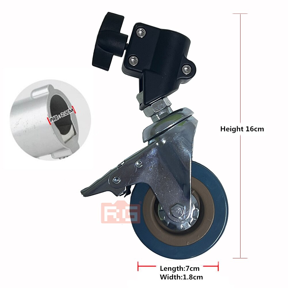 3PCS 22mm Photography Heavy Duty Universal Caster Wheel For Light Stands&Studio Boom Photo Studio Accessories