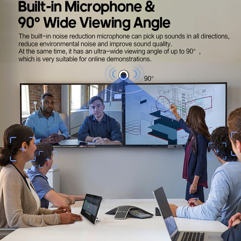 1080P HD Webcam with Ring Fill Light for Laptop PC Computer Live Broadcast Camera Video Web Camera Microphone Web Cam