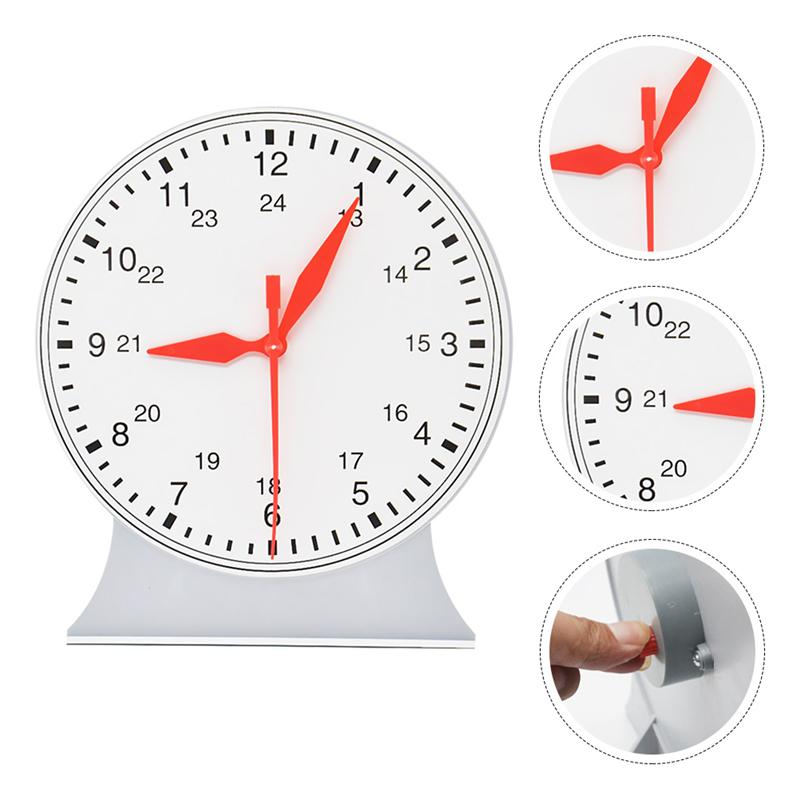1 pc Clock Models Mathematical 24 Hour Three Hands Link Teaching Aids for Students Kids