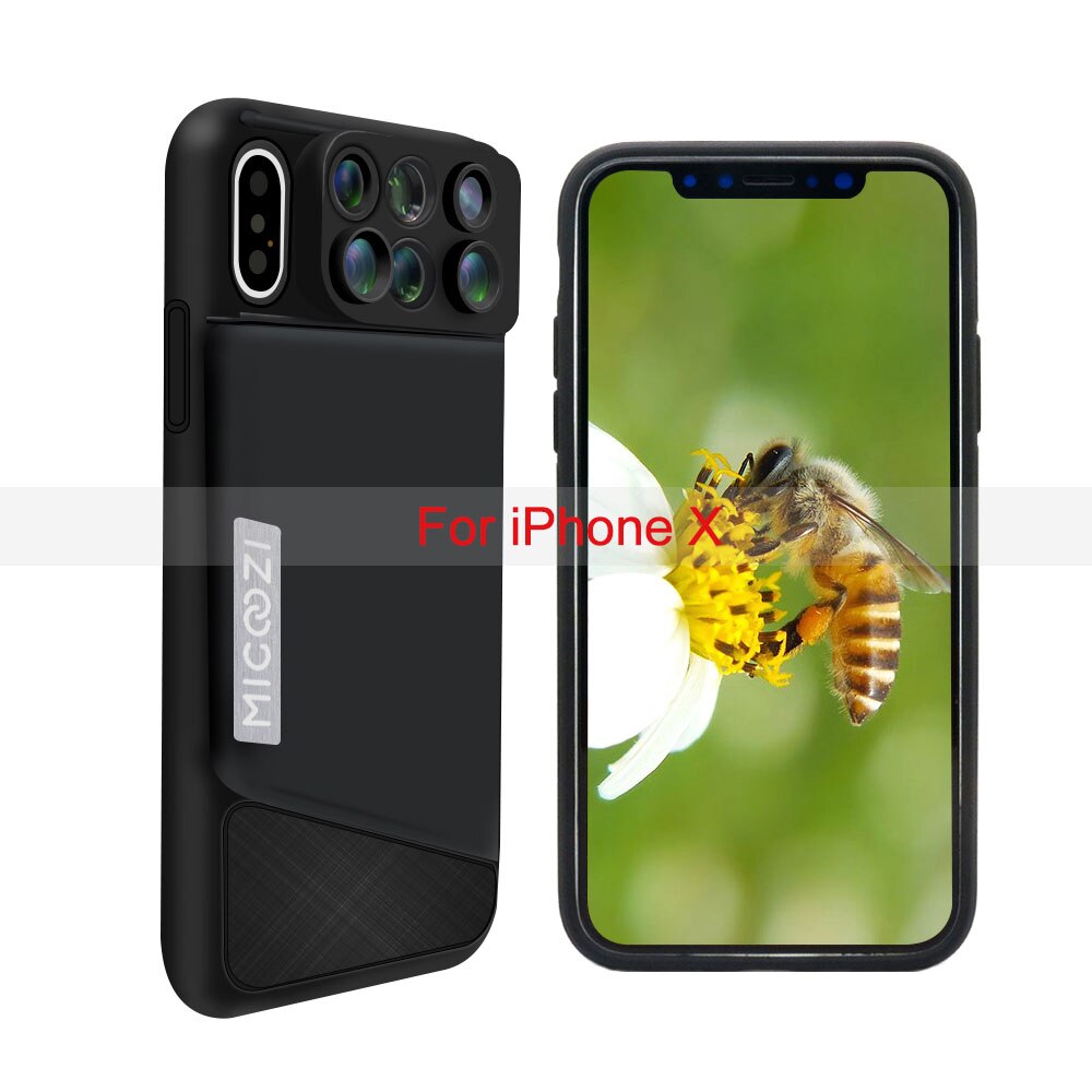 Neue Für iPhone 11 Pro Max Kamera Objektiv Kit Fisheye Weitwinkel Makro Teleskop CPL Objektiv Fall Abdeckung Für iPhone X XR XS Max 7 8 Plus: For iPhone X