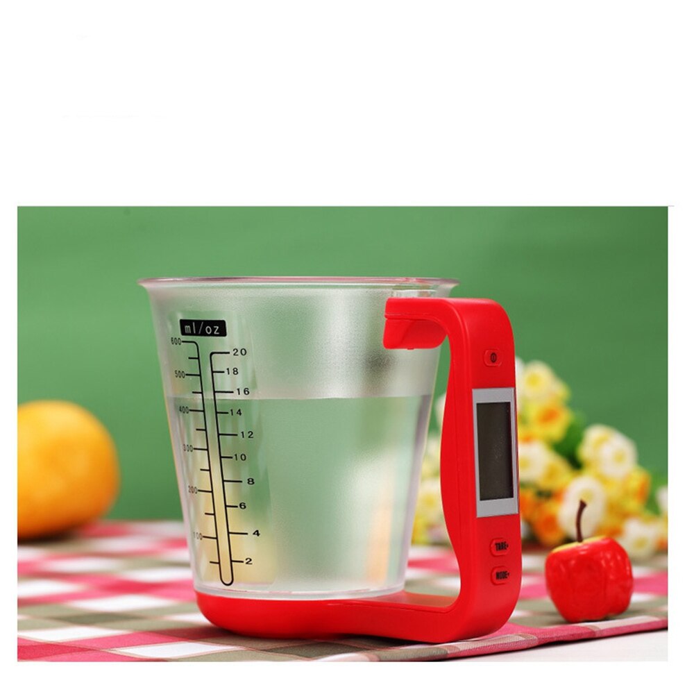 Digital Cup Scale Electronic Measuring Household Jug Scales with LCD Display Temp Measurement Measuring Cups Tools