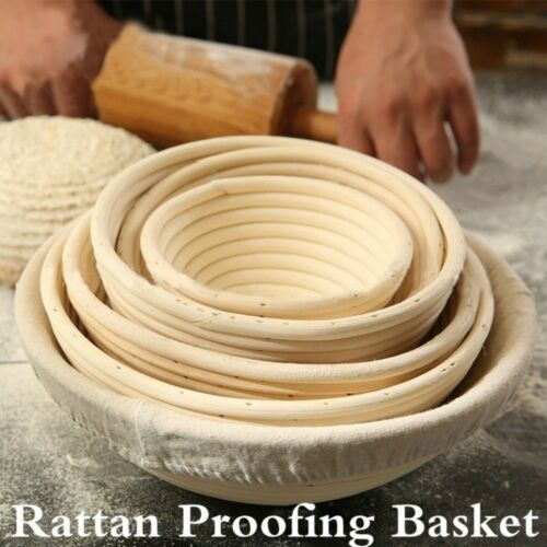 Bread basket round Banneton dough rose rattan, used for home baking Indonesian rattan bread storage basket kitchen storage HUG
