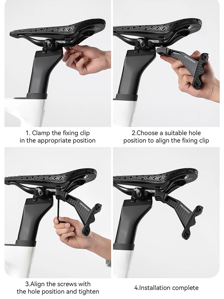 ROCKBROS Bicycle Saddle Bottle Cage Rear Saddle Dual Water Bottle Cage Adapter Extension Holder for Road MTB Bike Saddle Mount