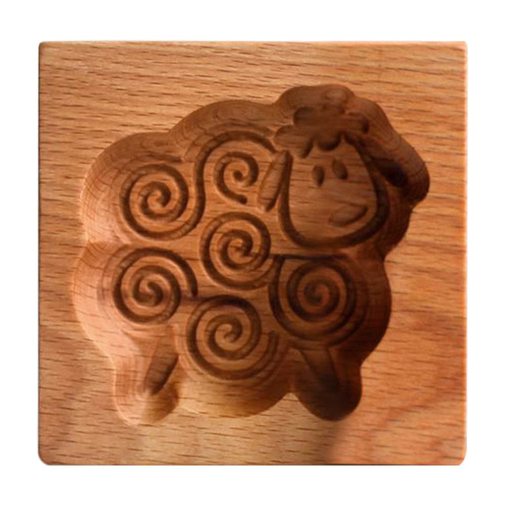 Wooden Cookie Mold Cutter Animal Carving Wooden Kitchen Cookie Mold Mooncake Mold Biscuit Easter Decoration Kitchen Baking Tools