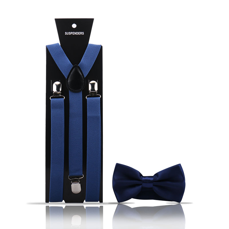 Adult Men's Suspenders And Bow Tie Two Pcs Set Harness Man For Pants Gentleman Suit Accessories Wedding Business
