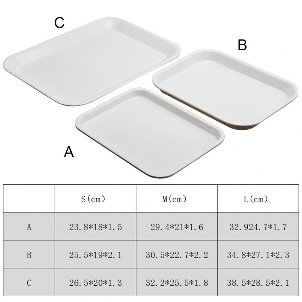 Serving Tray Square Rectangle Breakfast Sushi Snack Bread Dessert Cake Plate Stackable Decorative Serving Trays for Home