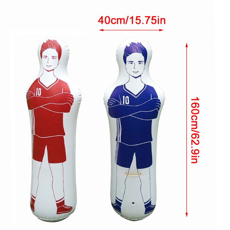 Volwassenen kinderen opblaasbare voetbal training doelman tumbler lucht voetbal trein dummy doelman voor buitensporten