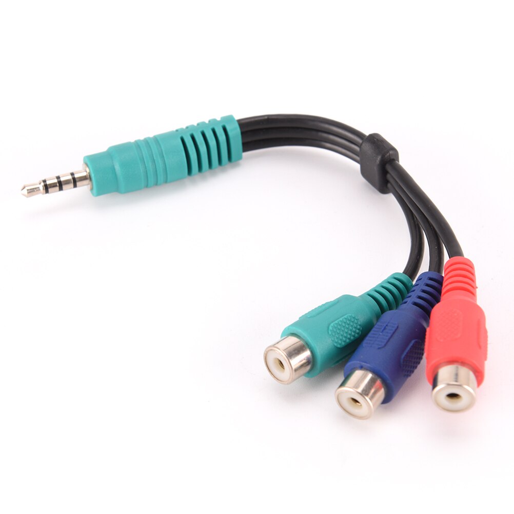 High Speed 2.5 mm Male Jack To 3 RCA Female Plug Adapter Audio Converter Video AV Cable Wire Cord 2.5mm to RCA