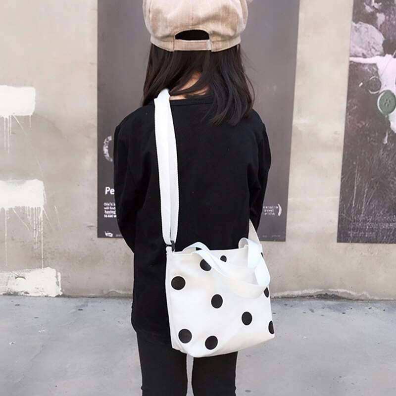 Mini sac à main fourre-tout en toile, sac à bandoulière pour enfants filles, sacs d&#39;école pour bébé, petits sacs à main: white